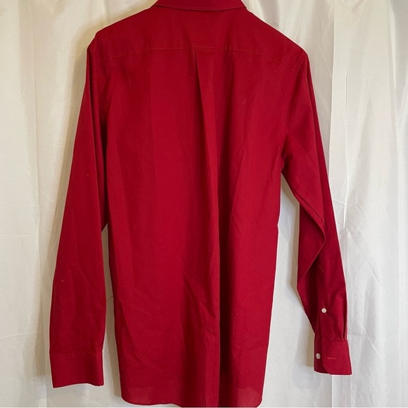 STAFFORD‎ Men’s Red Button Down Dress Shirt Regular Fit Size Medium - Picture 7 of 8